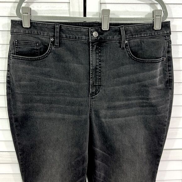 Chico’s High Rise Jeans Size 3T (16T) Skinny Ankle Black - Picture 4 of 12